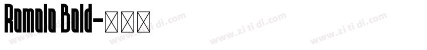 Romolo Bold字体转换